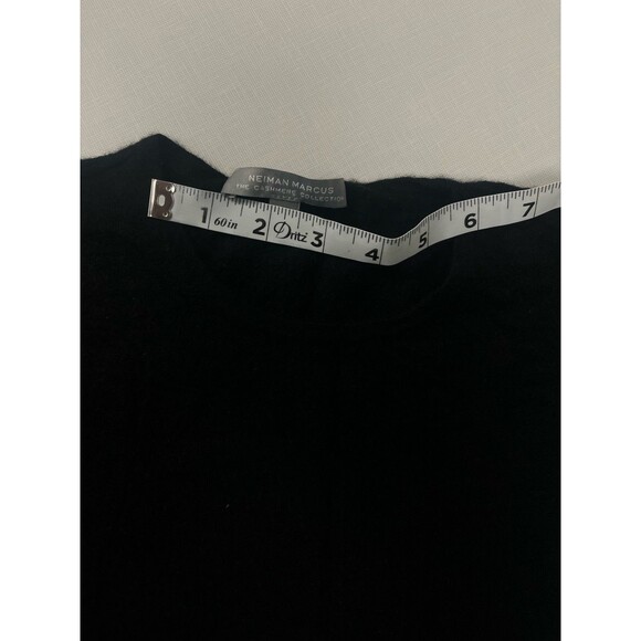 Neiman Marcus The Cashmere Collection Black Silk Long Sleeve (L) Career Classy - Picture 10 of 15